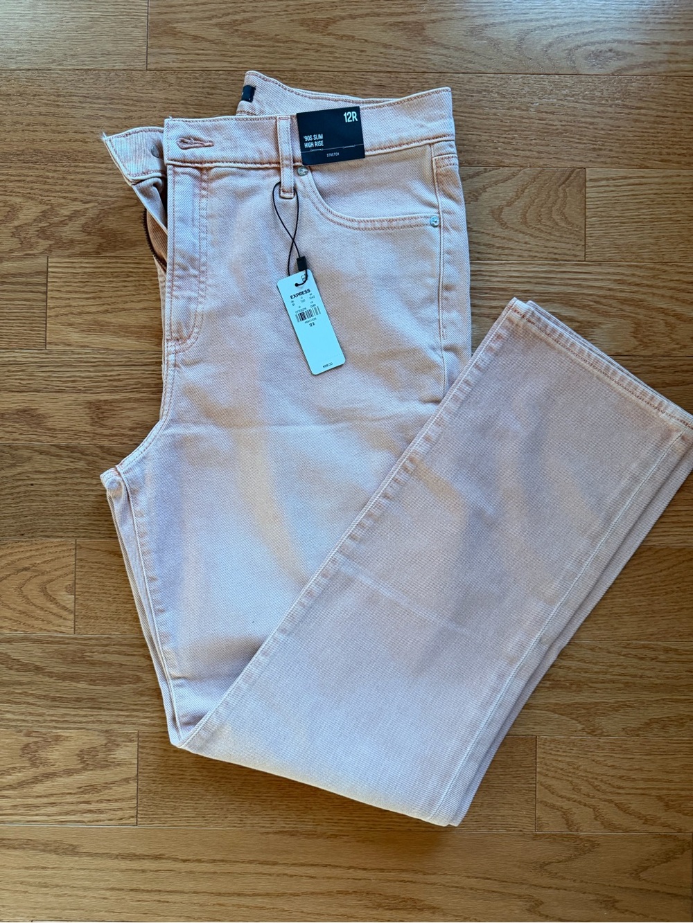 Women’s Light Washed Pink High-Rise Straight Jeans